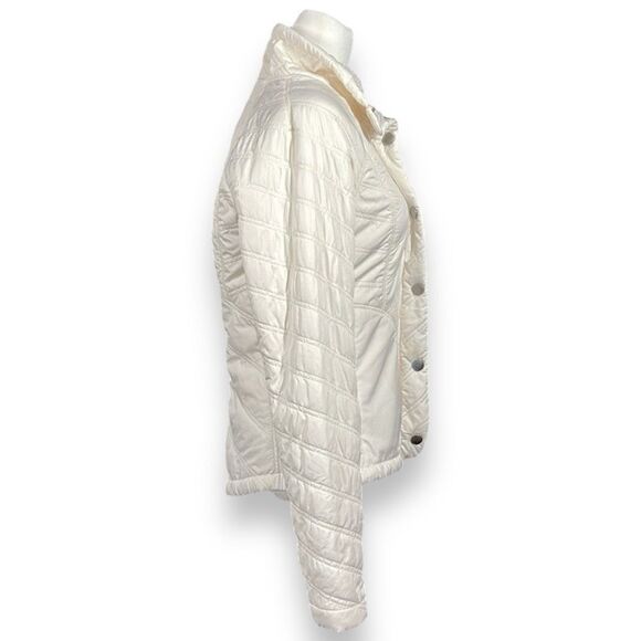 prAna Diva Softshell Jacket Womens Small S White Button Zip Front Sherpa Lined - Picture 4 of 14